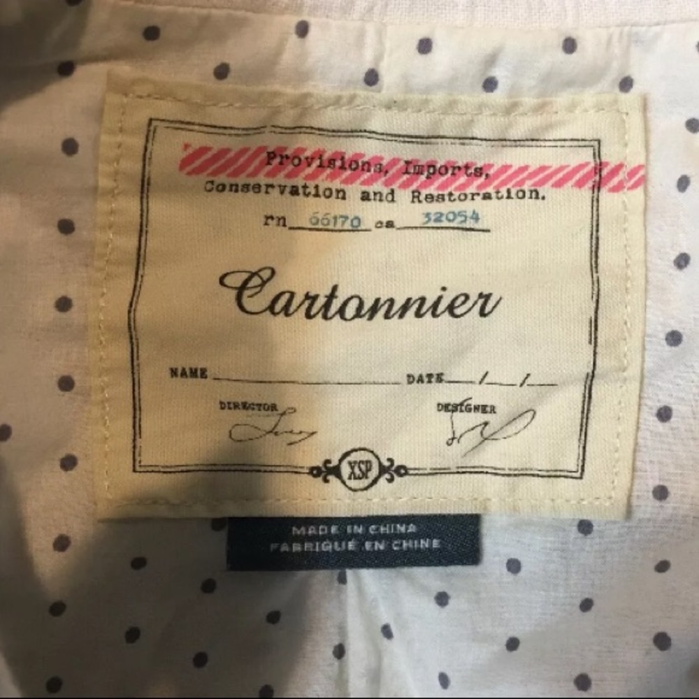 Cartonnier Anthro Pinstripe BLK/WHT Blazer Jacket - Picture 7 of 8